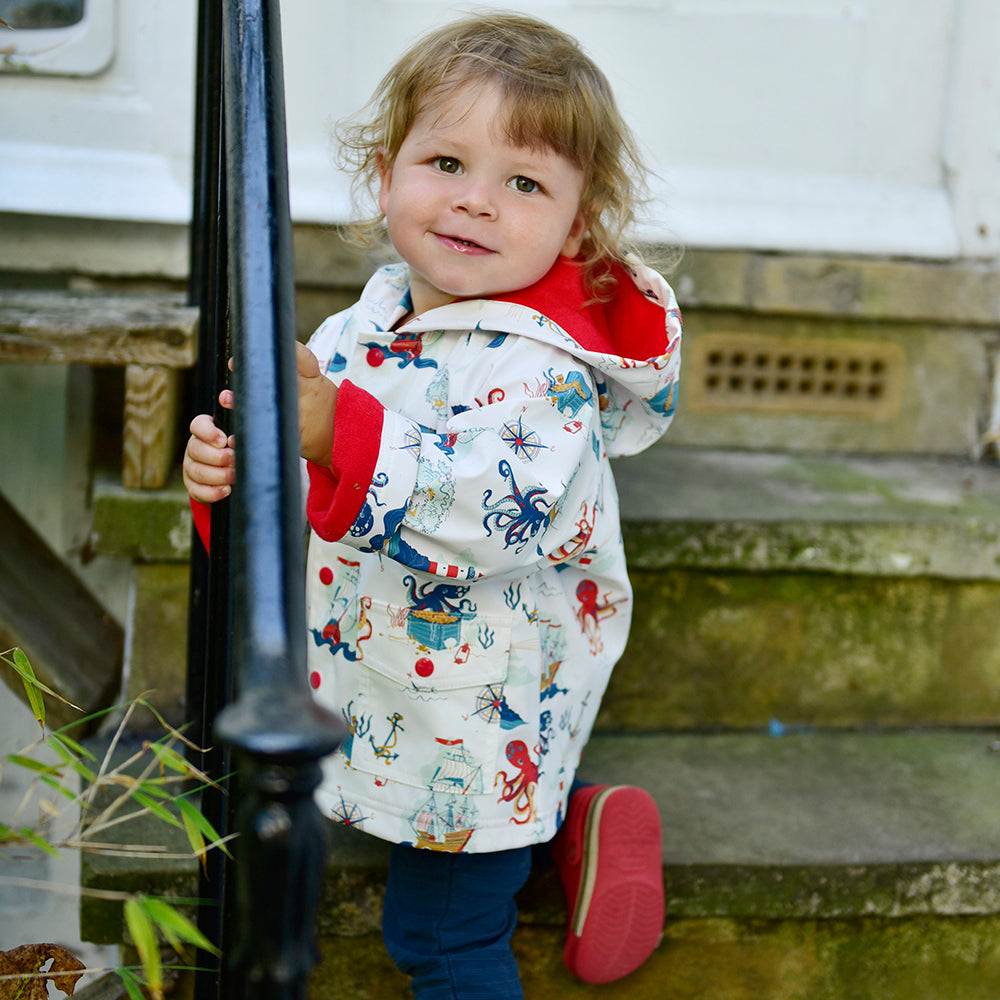 Kids Raincoat - High Seas Print