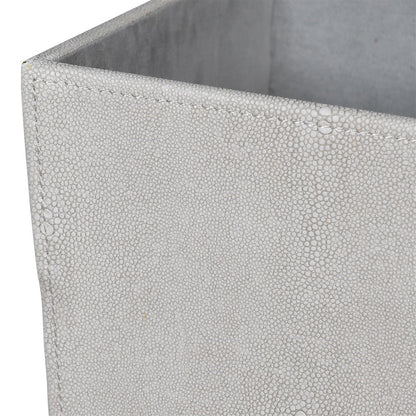 Faux Shagreen Bin