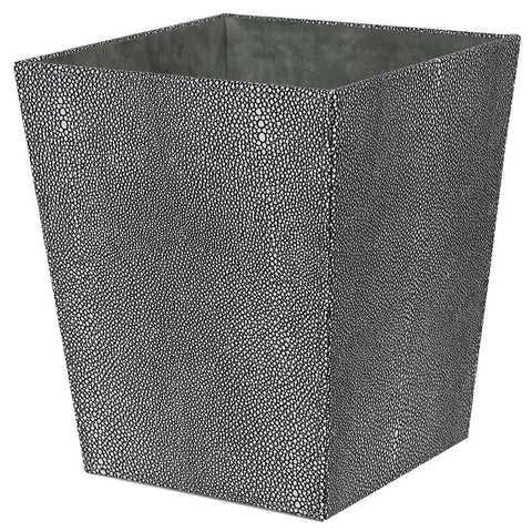 Faux Shagreen Bin