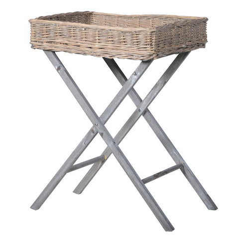 Weaved Wicker Tray Table