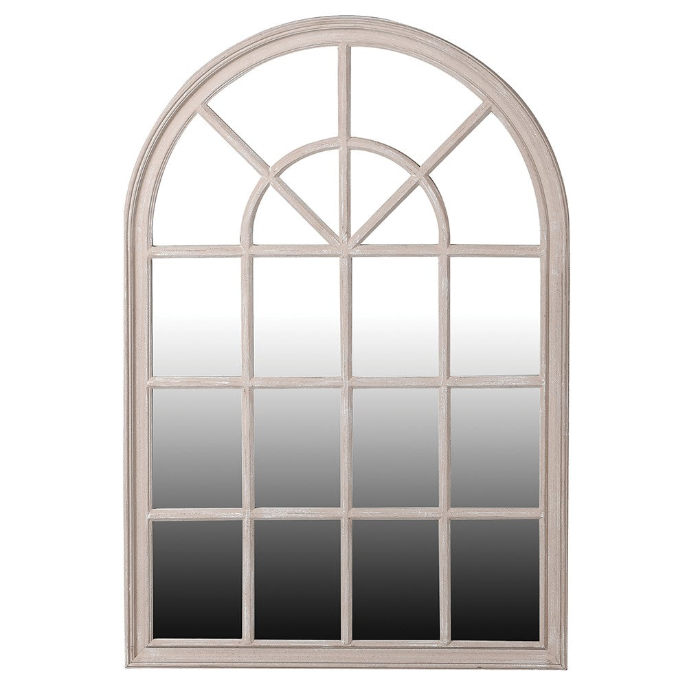 Anza Antique Taupe Window Mirror