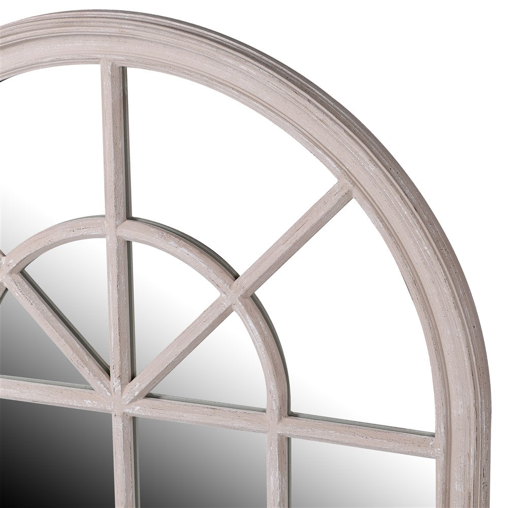 Anza Antique Taupe Window Mirror