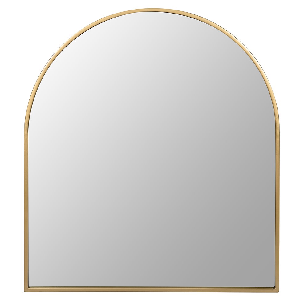 Wide Gold Frame Arch Wall Mirror