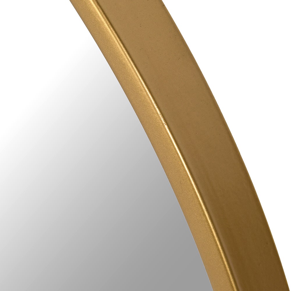 Wide Gold Frame Arch Wall Mirror