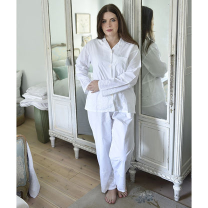 Julia White Embroidered Pyjamas
