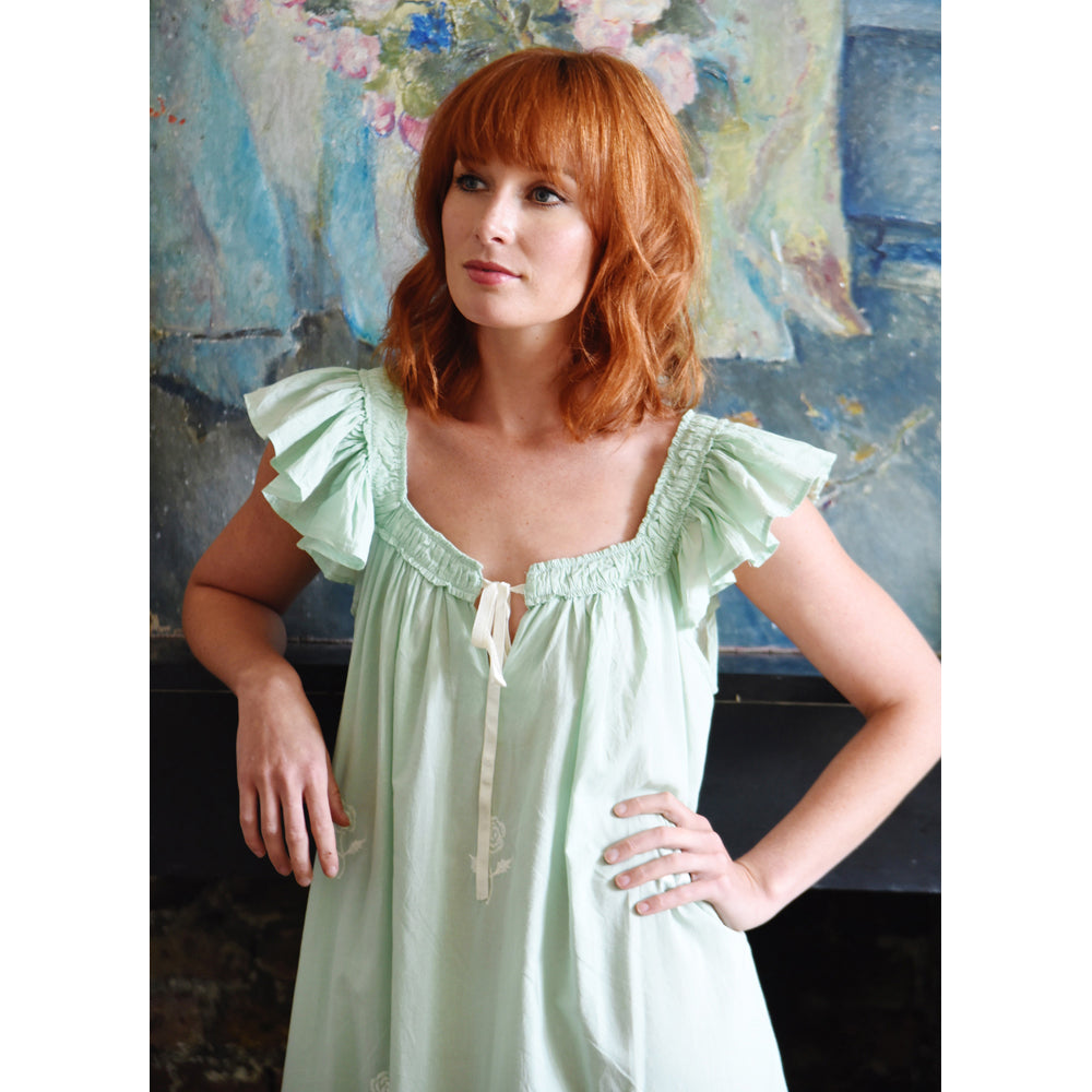 Margo Night Dress- Sage Green