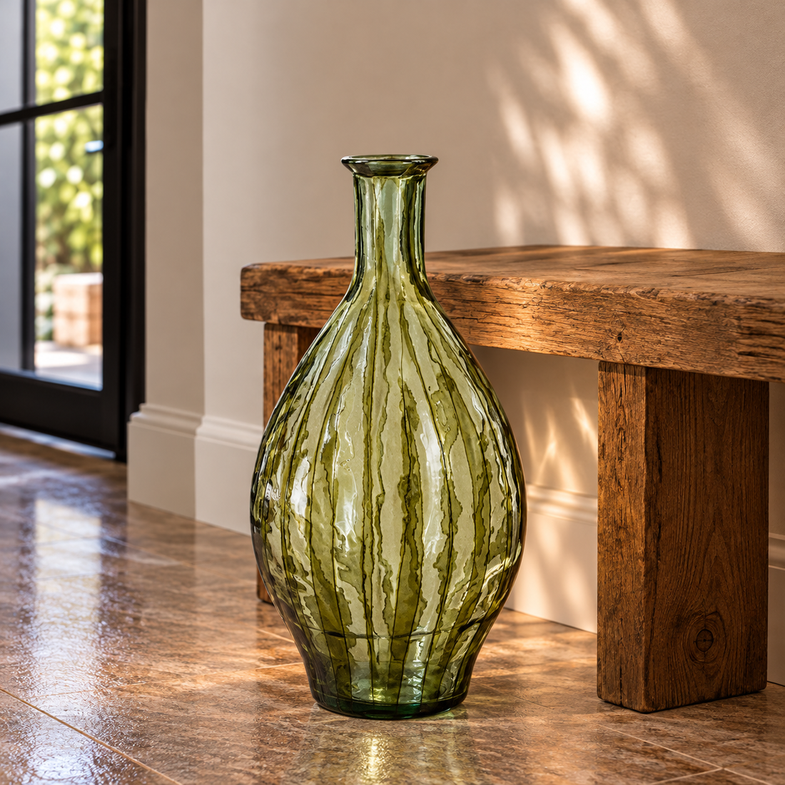 Forest Green Recycled Vase - H:60xD28cm
