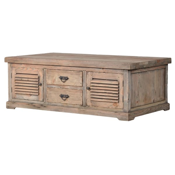 Aston Louvred 2 Door 2 Drawer Coffee Table