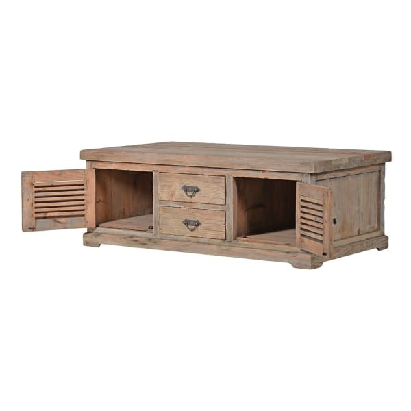 Aston Louvred 2 Door 2 Drawer Coffee Table