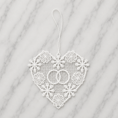 Lace Decoration - Interlinking Rings Heart