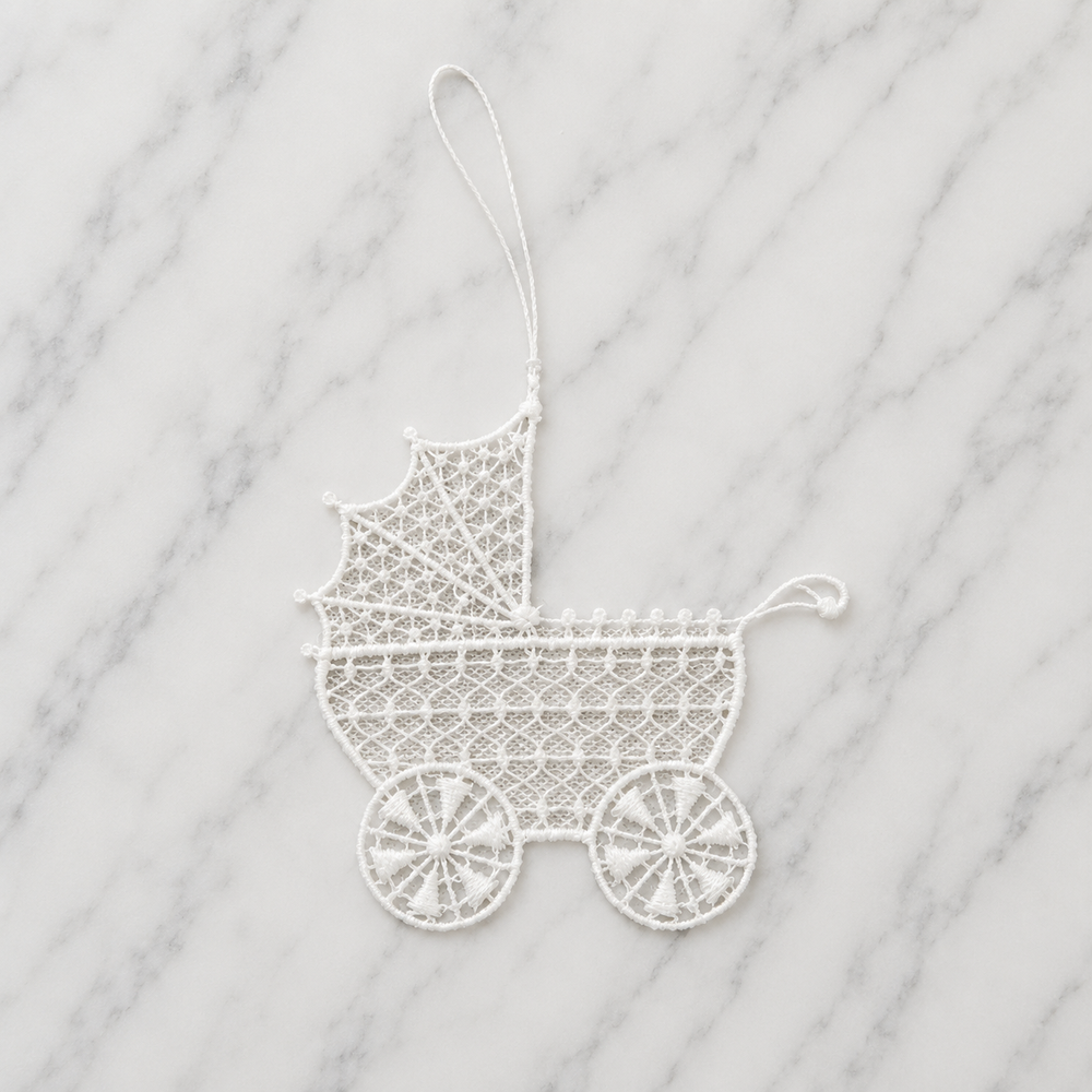 Lace Decoration - Baby Carriage