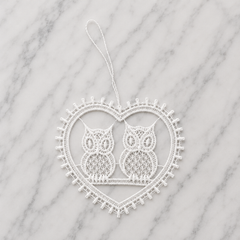 Lace Decoration - Love Owls