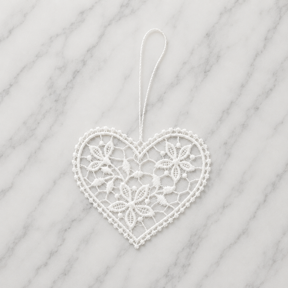 Lace Decoration - Floral Heart