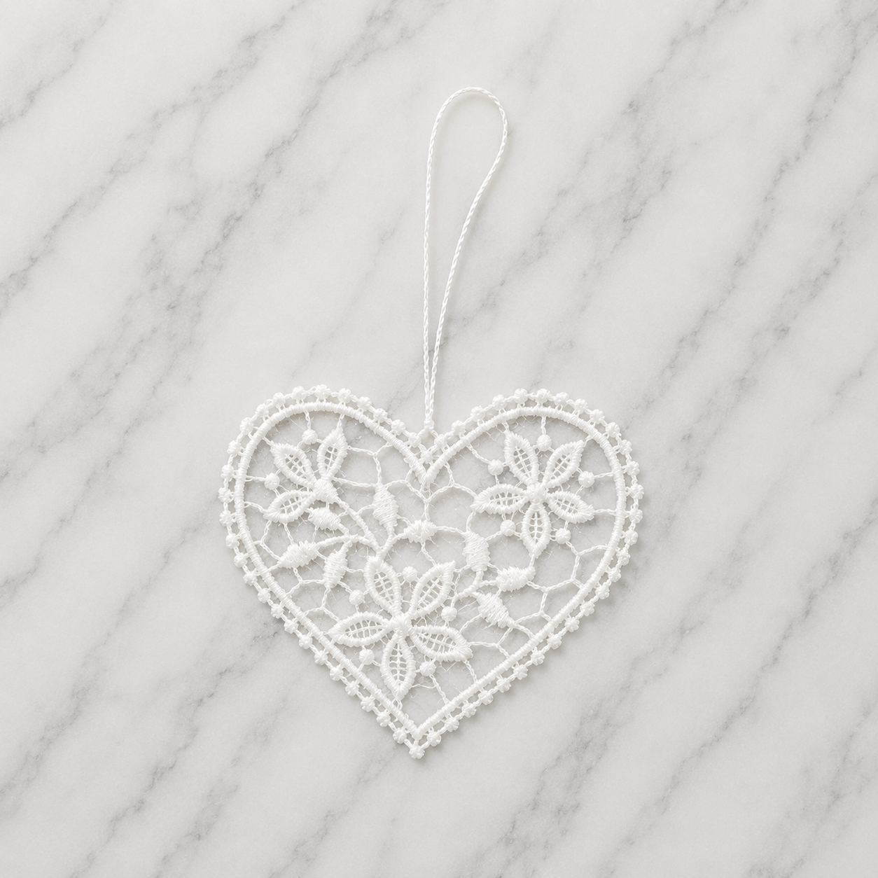 Lace Decoration - Floral Heart