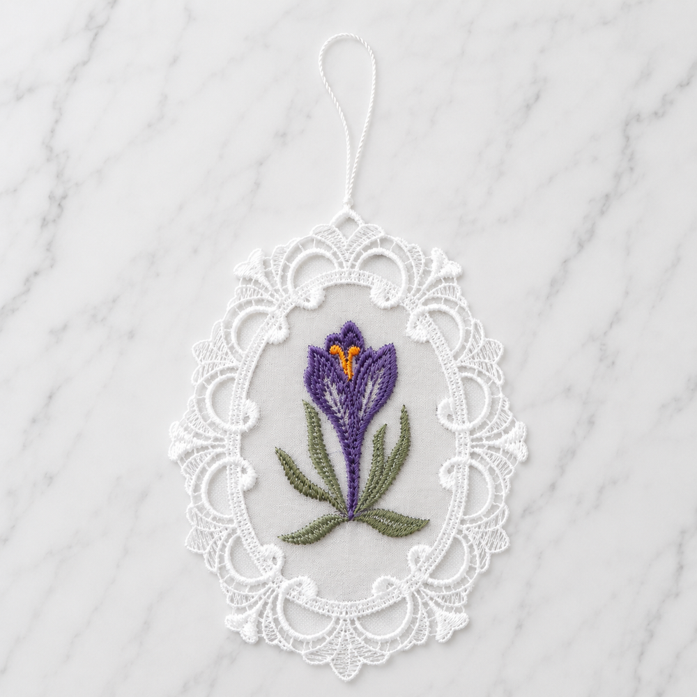 Lace Decoration - Purple Crocus