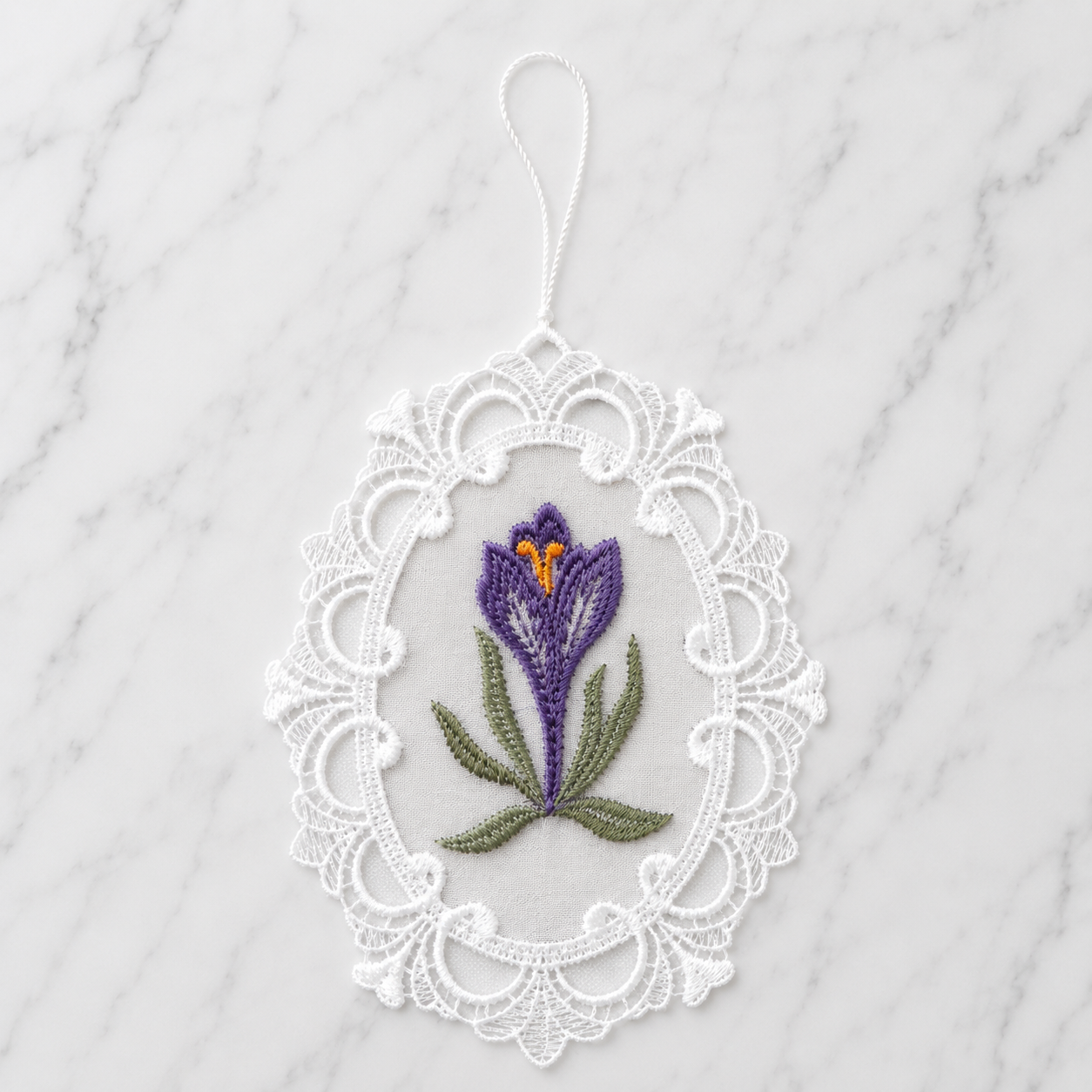Lace Decoration - Purple Crocus