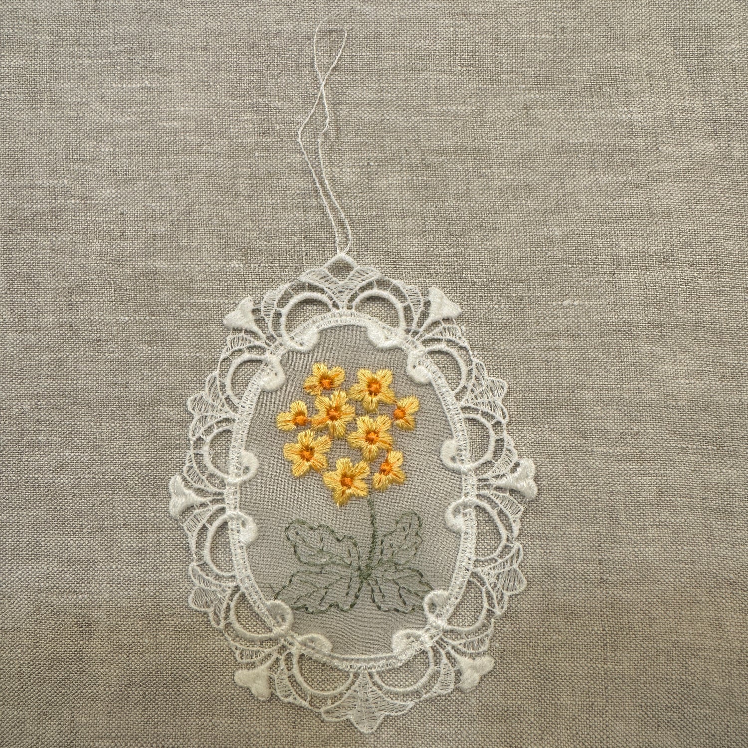 Lace Decoration - Yellow Wildflower