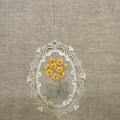 Lace Decoration - Yellow Wildflower