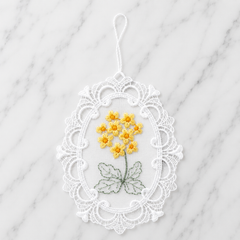 Lace Decoration - Yellow Wildflower