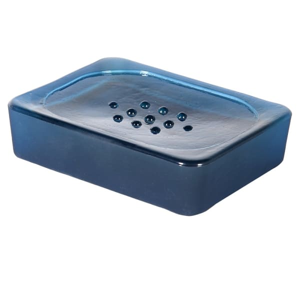 Recycled Frosted Blue Soap Dish