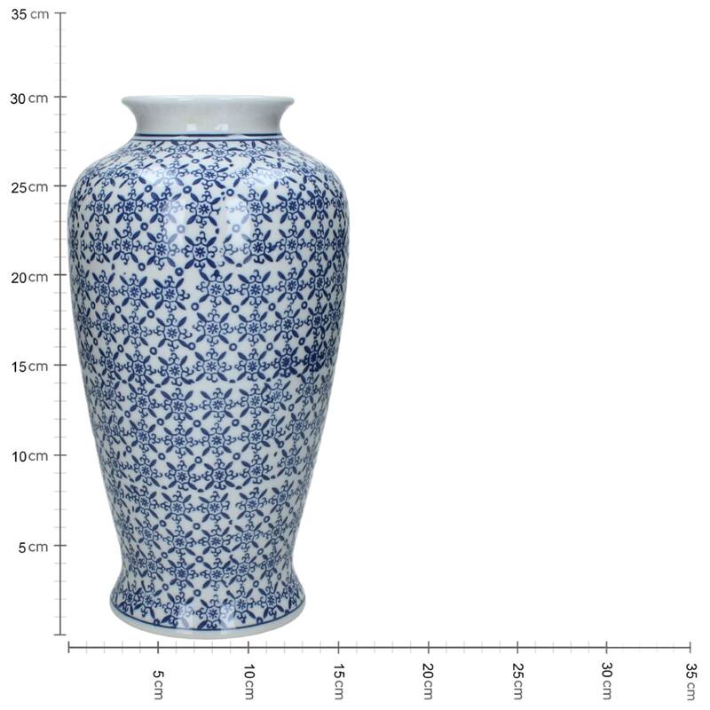 Large Porcelain Blue Pattern Vase