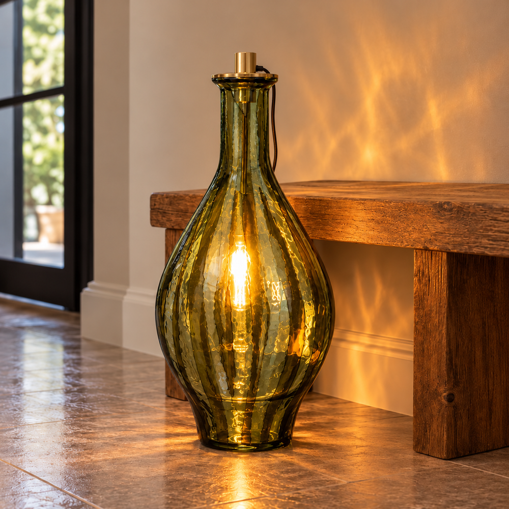 Forest Green Recycled Vase - H:60xD28cm