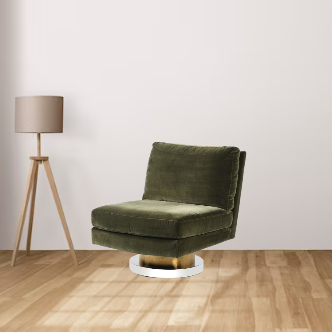 Gaia Green Swivel Accent Chair