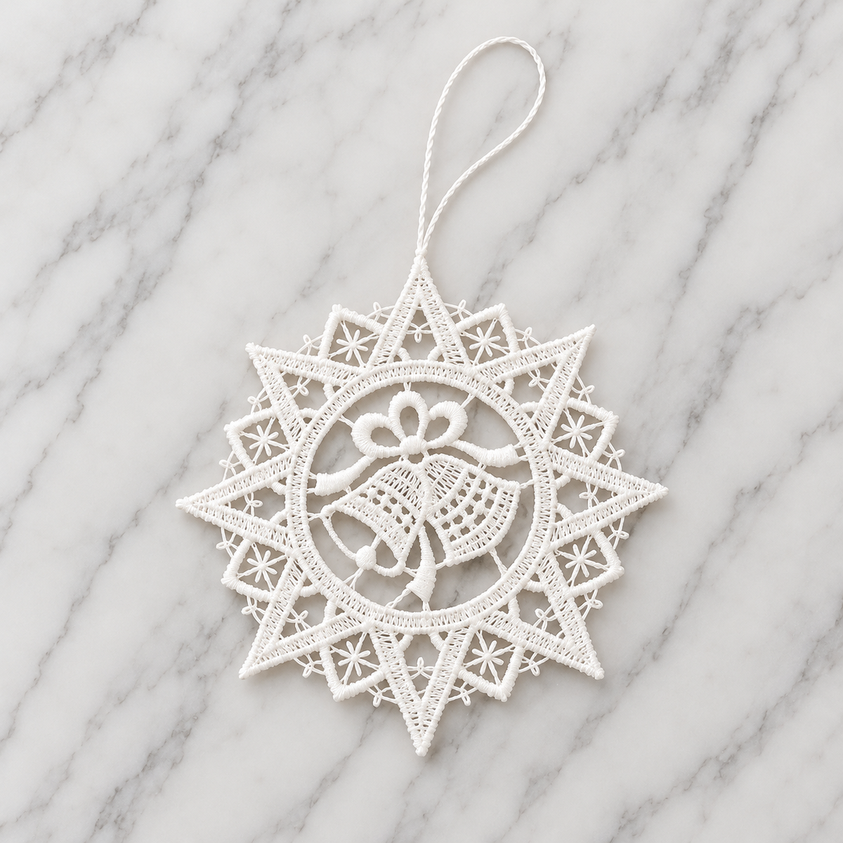 Lace Decoration - Christmas Star Bells