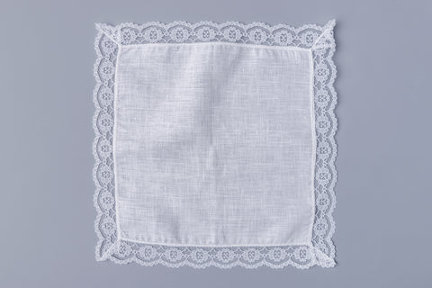 Irish Linen Hanky Ladies Lace