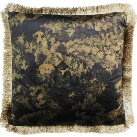 Gold & Black Flower Cushion