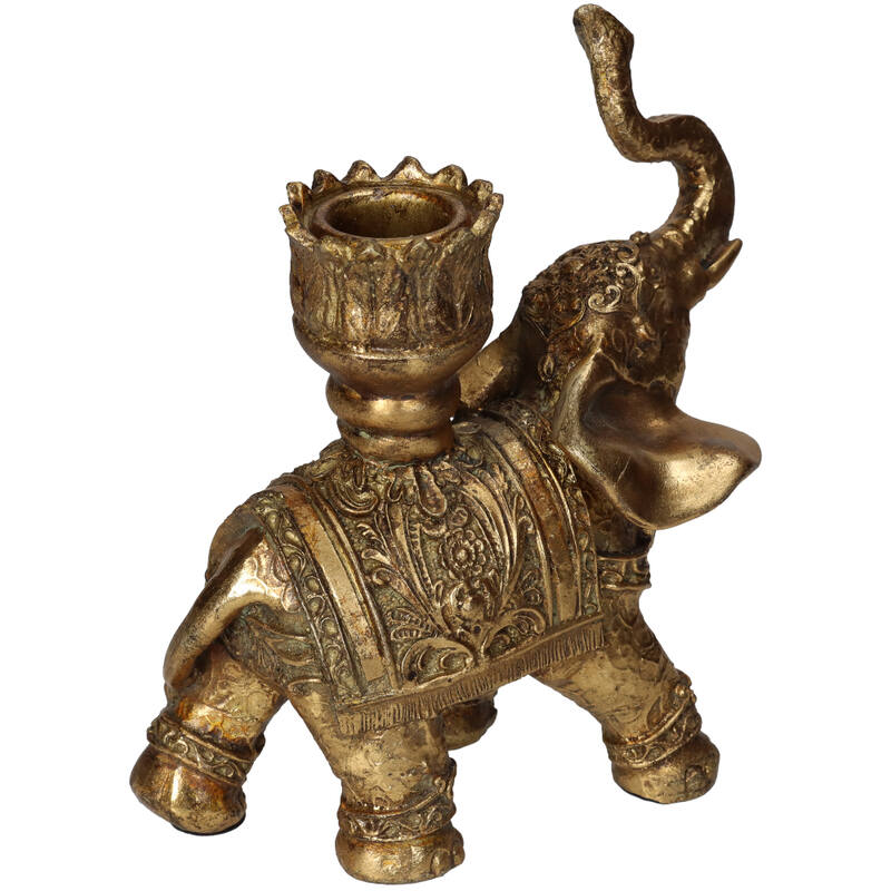 Candle Stick Elephant Gold