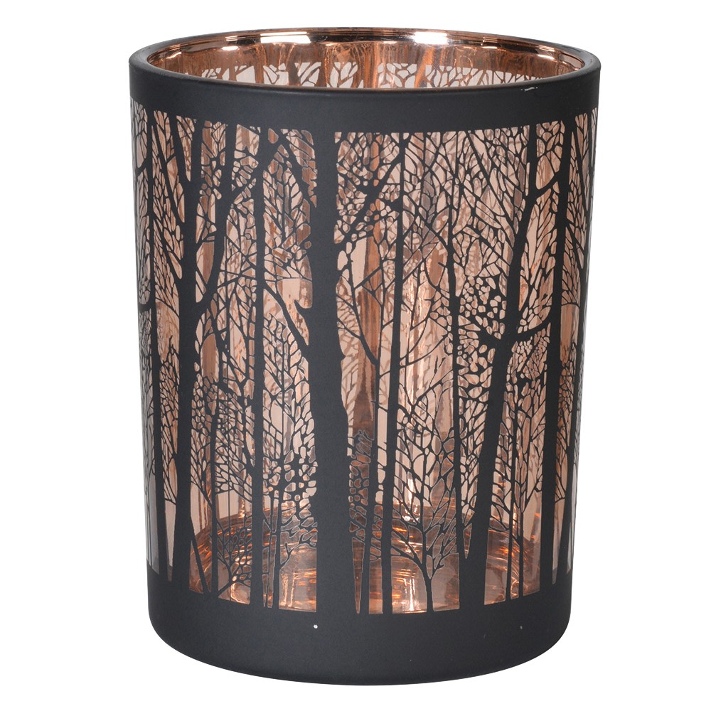 Small Copper Forest Candleholder