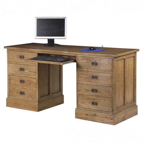 The Thomas Antiqued Oak Banker's Desk