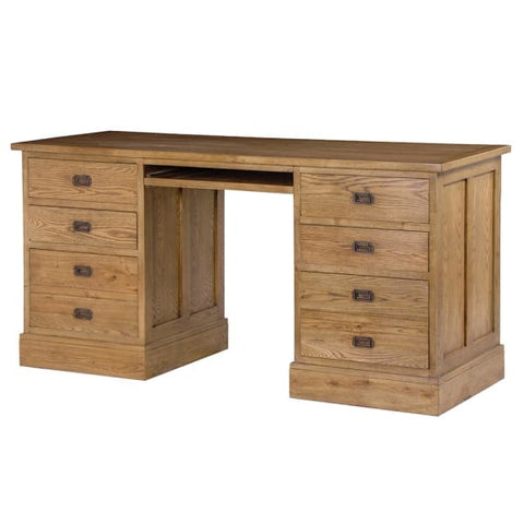 The Thomas Antiqued Oak Banker's Desk