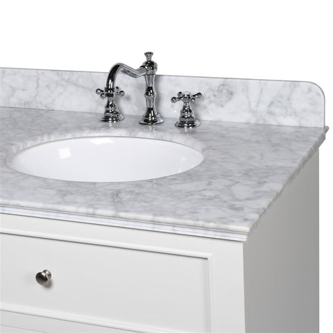 Double Sink Unit With Marble Top