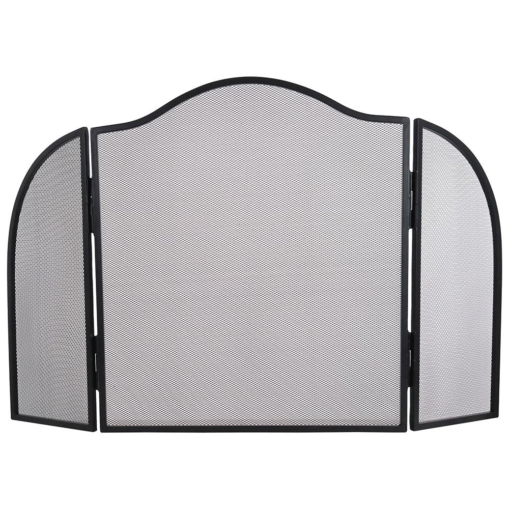 Black Brass Fire Screen 65cm