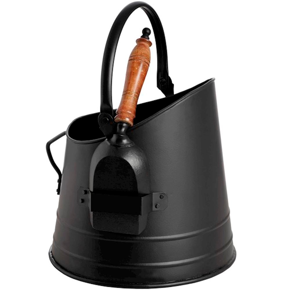 Black Coal Bucket With Shovel 27x27x28cm