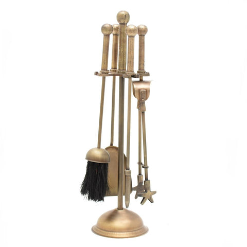 Antique Brass Companion Set 12x12x48cm