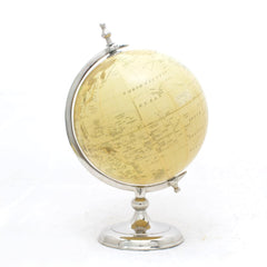 Silver Base World Globe