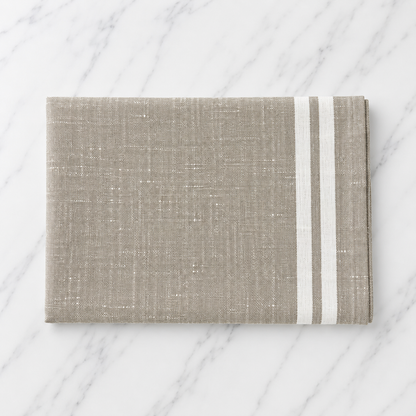 Linen Tea Towel With White Stripe