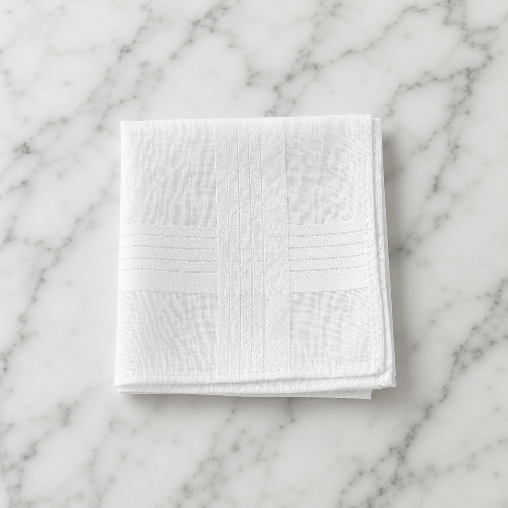 Cotton Classic White Hankie - 40 x 40cm