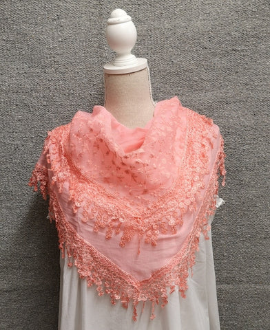 Lace Scarves Coral