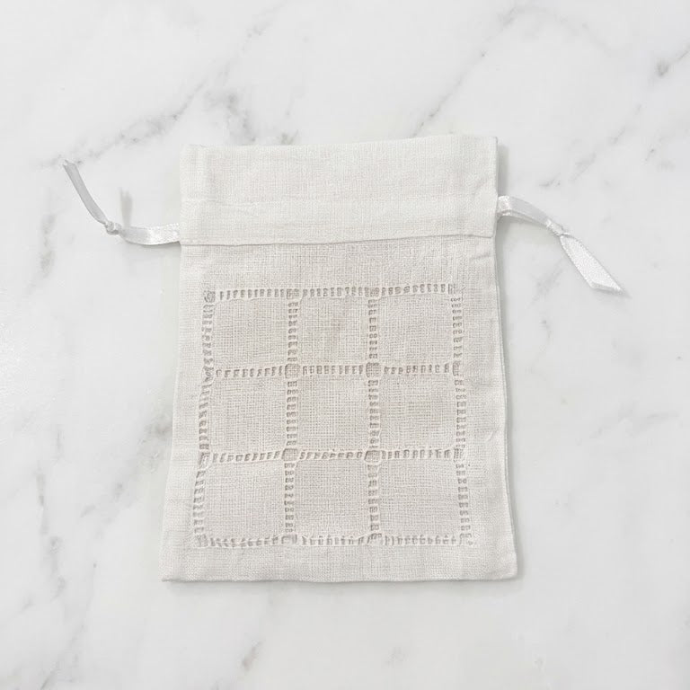 Irish Made Lace Sachet Bag With Square Design