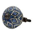 Ceramic Blue Round Furniture Knob