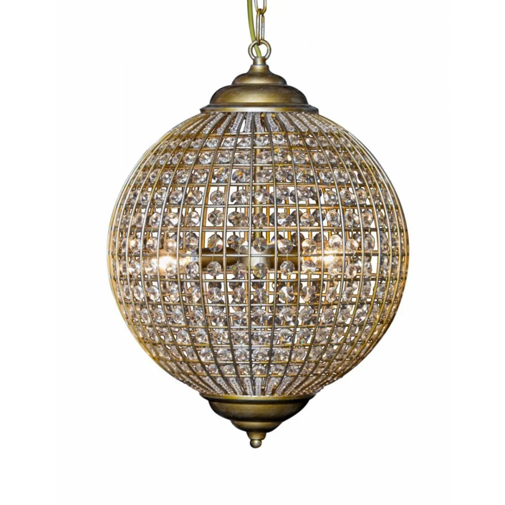 Medium Gold Globe Chandelier