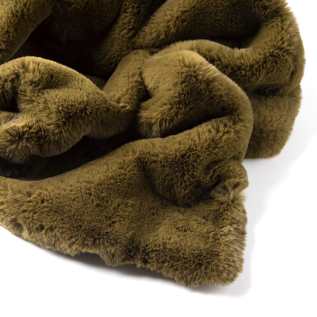 Luxury Military Olive Throw