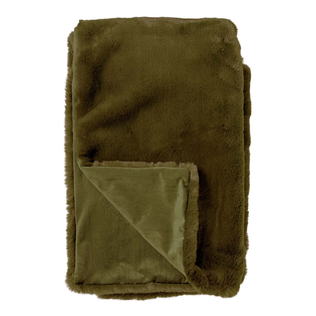 Luxury Military Olive Throw