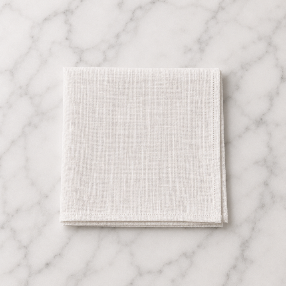 Irish Linen Hankie Plain - 24 x 24cm