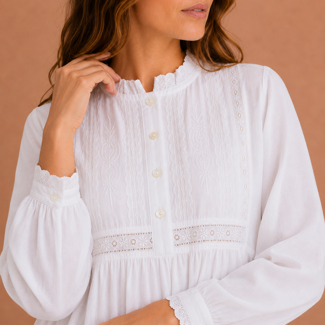 Polo Long Sleeved Ladies Nightdress