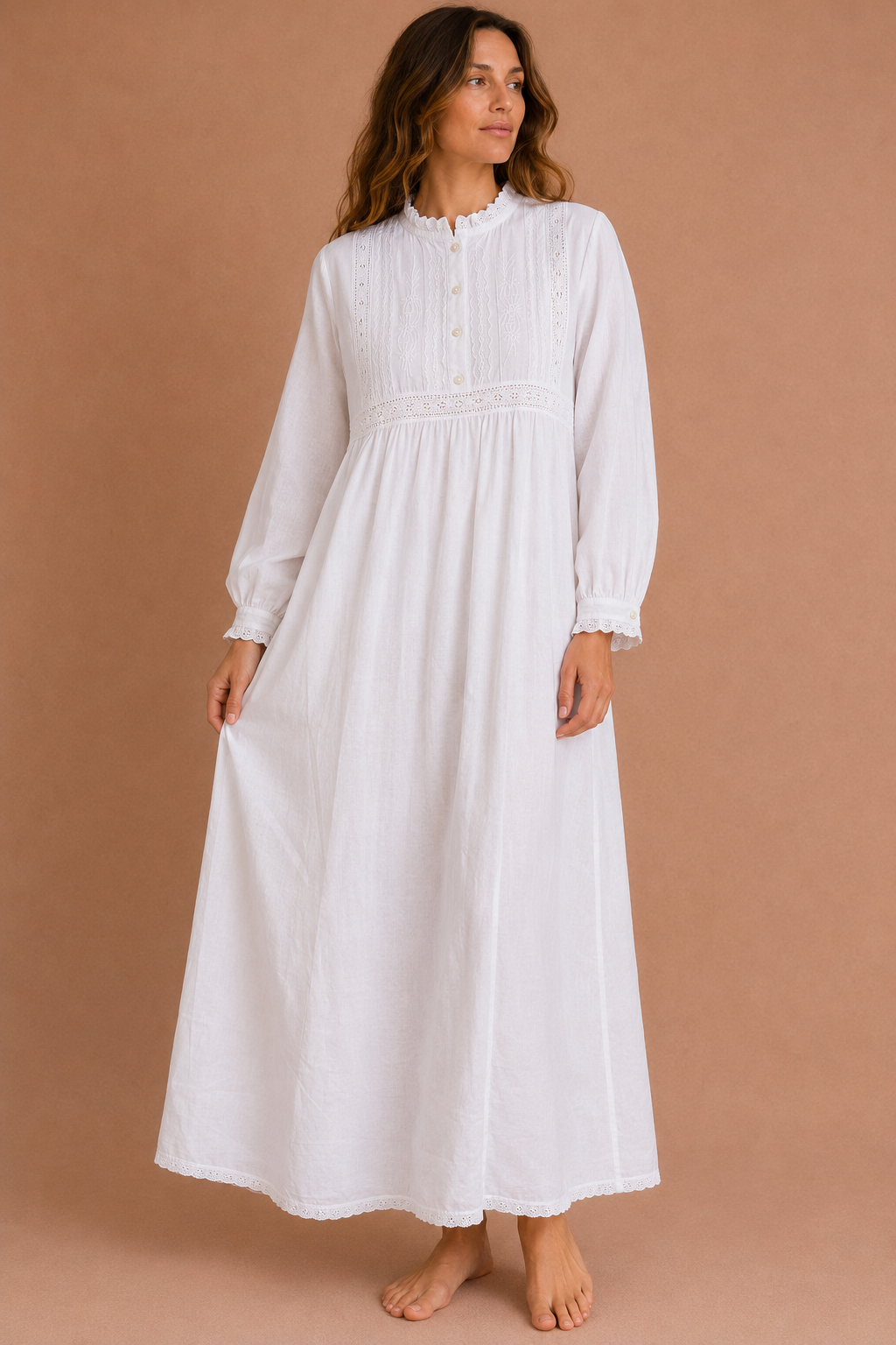 Polo Long Sleeved Ladies Nightdress